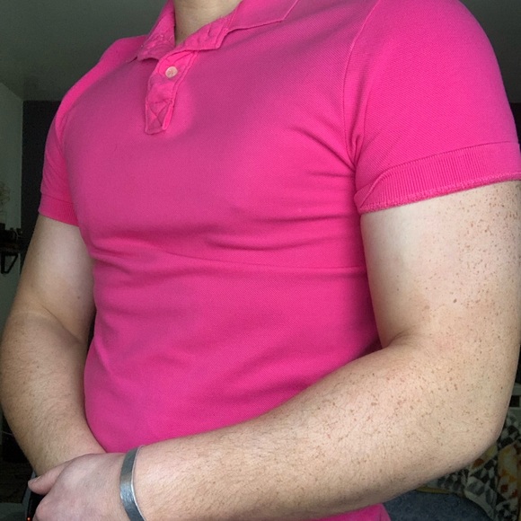 VINTAGE HOT PINK POLO - Ten years old, worn once. - Picture 4 of 5